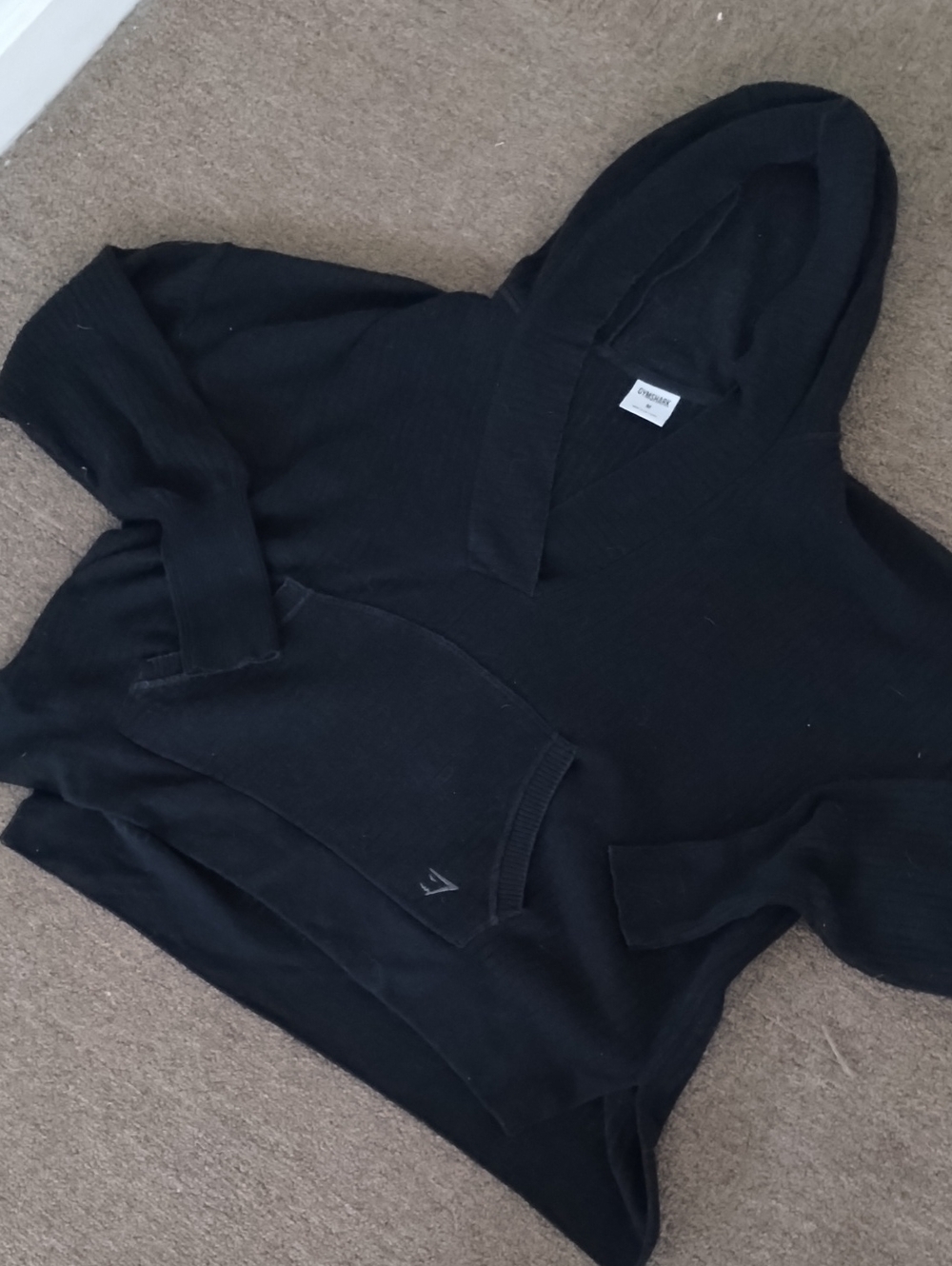 Gymshark Black Hooded Sweater